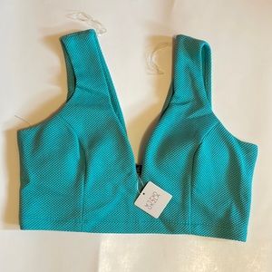 Aqua / Teal Crop Tank Top